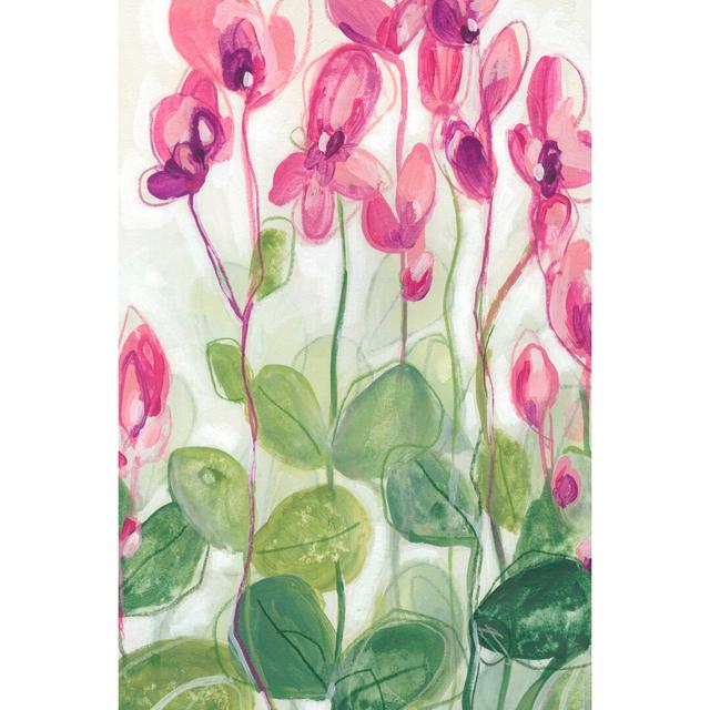 Cyclamen Fantasia II by June Erica Vess - Wrapped Canvas Painting Rosalind Wheeler Size: 122cm H x 81cm W on Productcaster.