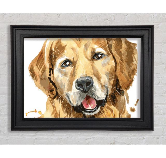 Labrador Happiness - Print Ophelia & Co. Size: 21cm H x 29.7cm W, Format: Antique Gold Framed Paper on Productcaster.