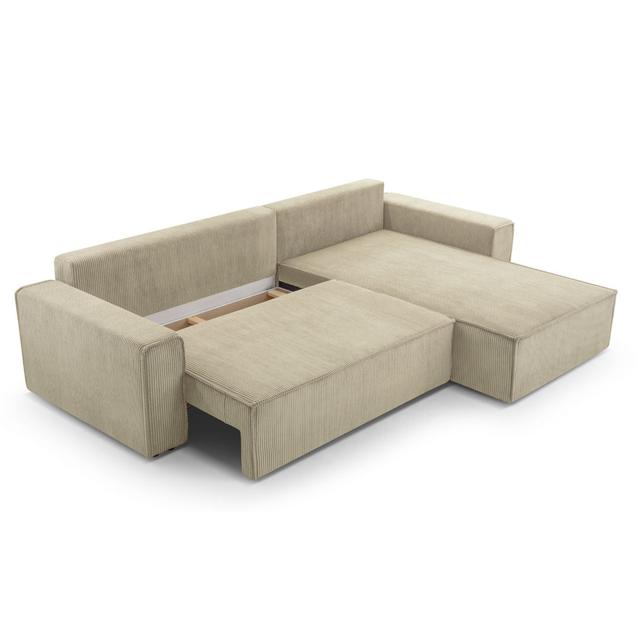 Ecksofa mit Bettfunktion Lisa design Polsterfarbe: Beige on Productcaster.