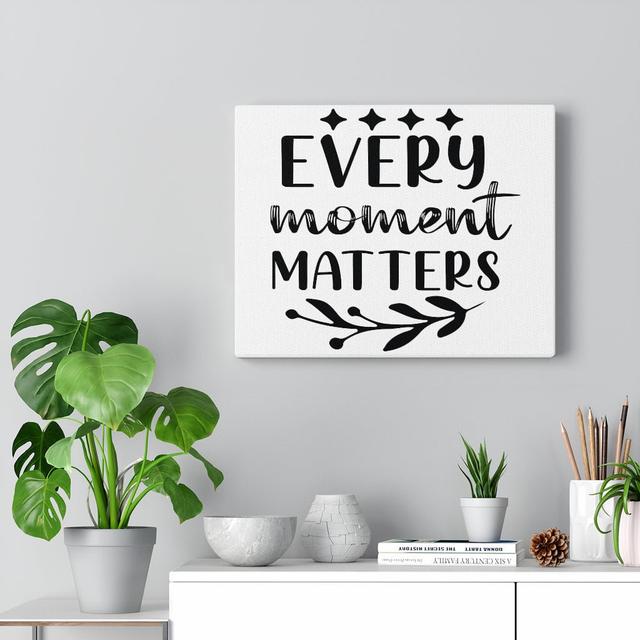 Every Moment Matters - Wrapped Canvas Print Blue Elephant on Productcaster.