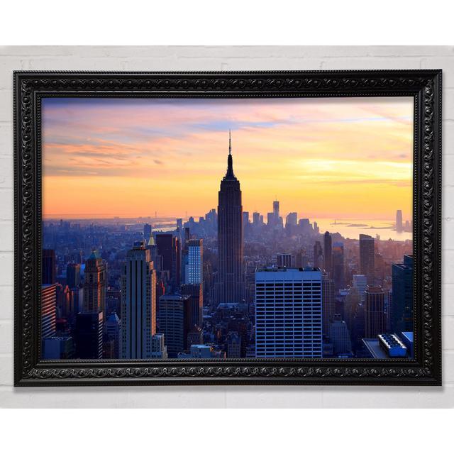 Sunset Over The Empire State Building - Print Ebern Designs Size: 29.7cm H x 42cm W on Productcaster.