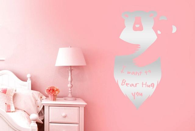 I Want To Bear Hug Wall Sticker East Urban Home Size: Medium, Colour: Shiny Silver on Productcaster.