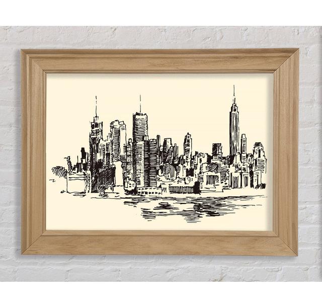 Outline Of The City 6 - Single Picture Frame Art Prints Bright Star Size: 100cm H x 141.4cm W x 8cm D on Productcaster.