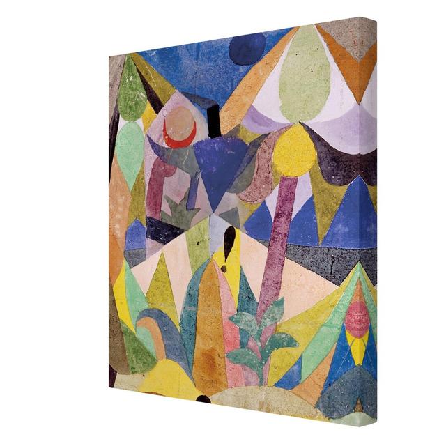 Mild Tropical Landscape by Paul Klee - Wrapped Canvas Graphic Art Print East Urban Home Size: 100cm L x 75cm W x 2cm D on Productcaster.