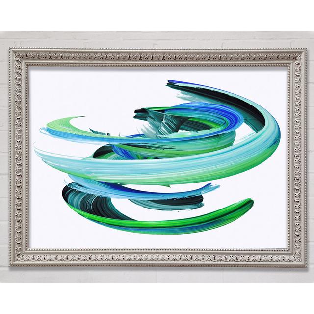 Swirl Of Paint On White Two Framed Print Ivy Bronx Size: 21cm H x 29.7cm W on Productcaster.