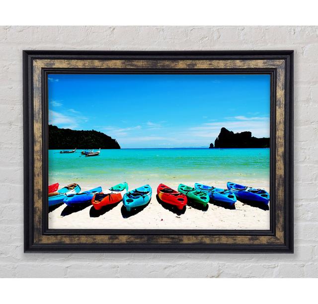 Boat Paradise - Single Picture Frame Art Prints Bright Star Size: 84.1cm H x 142.2cm W x 8cm D on Productcaster.