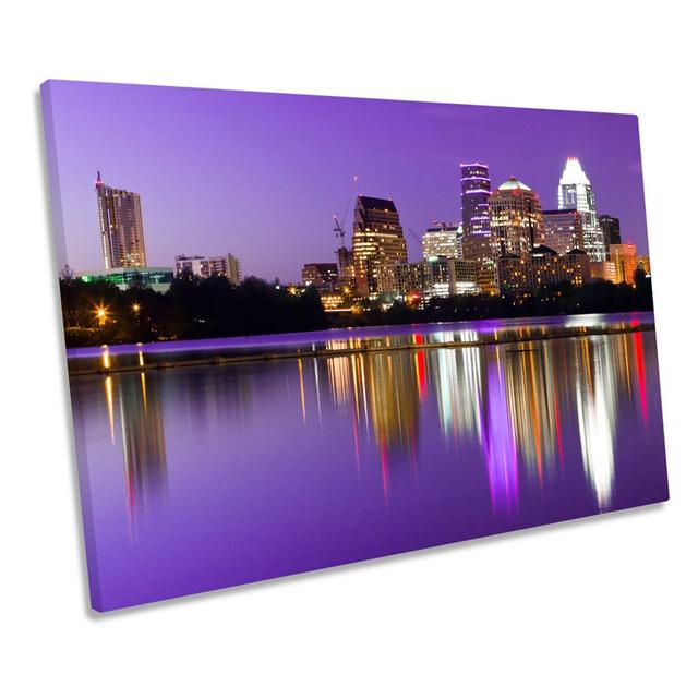 City Skyline Austin Texas - Wrapped Canvas Print Ebern Designs Size: 50.8cm H x 76.2cm W x 2cm D on Productcaster.