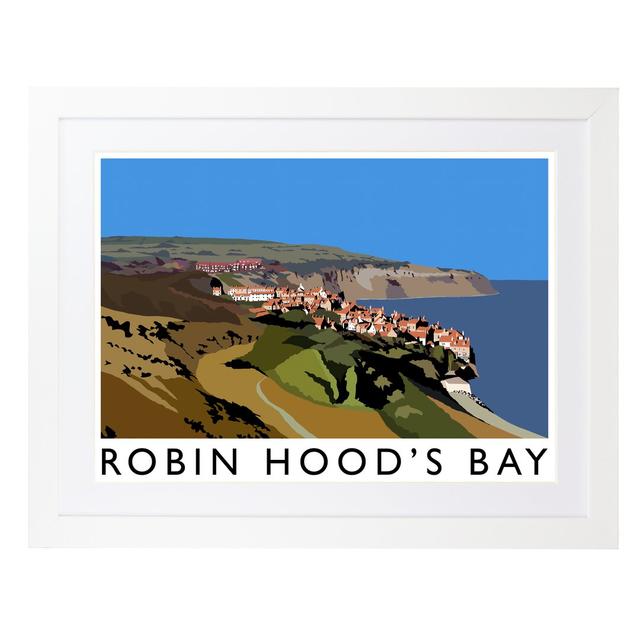 Robin Hoods Bay 2 by Richard O'Neil - Graphic Art Print on Paper George Oliver Size: 33.5 cm H x 43.5 cm W x 2.2 cm D, Format: White Wood Frame on Productcaster.