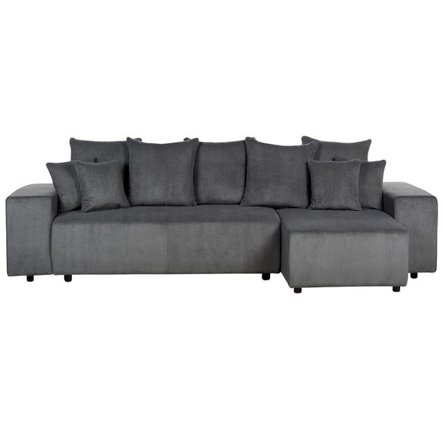 Alyxs 10 - Piece Corduroy Corner Sectional Latitude Run Orientation: Right Hand Facing, Upholstery Colour: Grey on Productcaster.