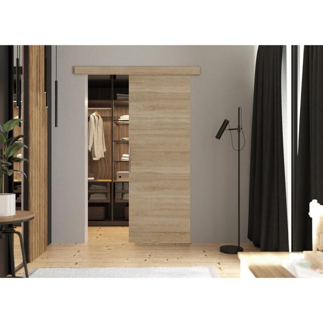 DOOR MALIBU 1 Brayden Studio Door Finish: Sonoma Oak, Size: 90cm x 205cm on Productcaster.