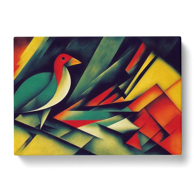 Creative Bird Abstract - Wrapped Canvas Painting Marlow Home Co. Size: 50cm H x 76cm W x 3cm D on Productcaster.