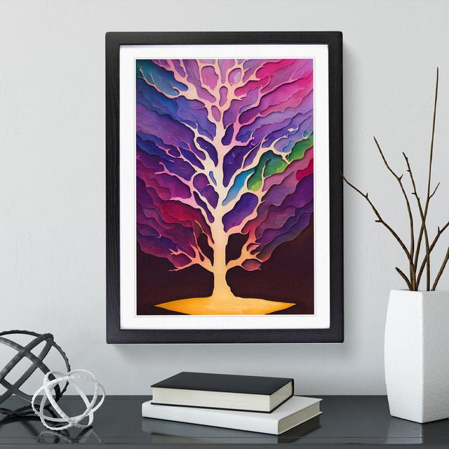 Sublime Tree No.1 Abstract - Single Picture Frame Painting Marlow Home Co. Size: 64cm H x 46cm W x 2cm D, Frame Colour: Black Framed on Productcaster.