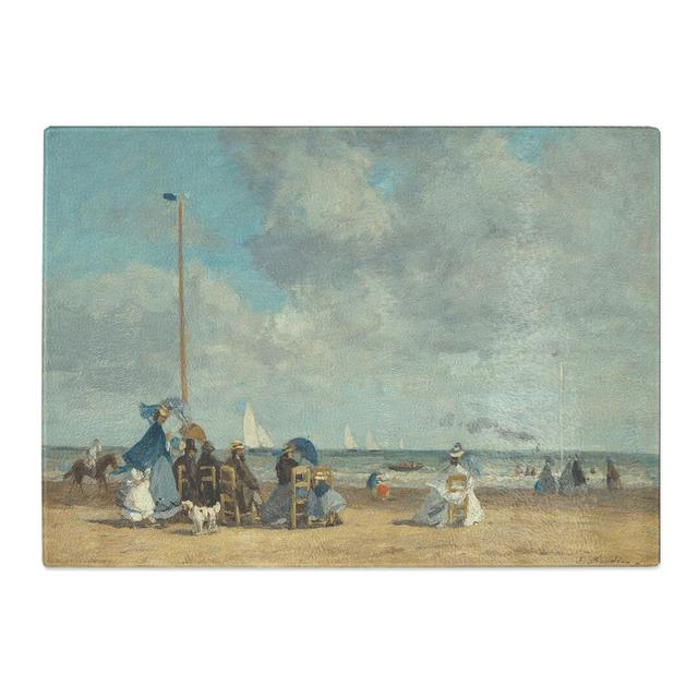 Beach at Trouville Vol.1 by Eugene Boudin Chopping Board East Urban Home Size: 0.4cm H x 20cm W x 29cm L on Productcaster.