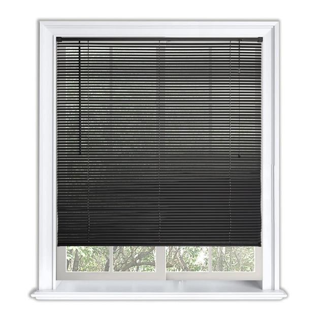 25mm PVC Venetian Roller Blinds Windows Blind Symple Stuff Blind Size: 160cm L x 90cm W, Colour: Dark Grey on Productcaster.