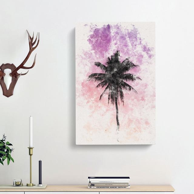 Summer Palm Tree - Wrapped Canvas Painting East Urban Home Size: 76cm H x 50cm W x 3cm D on Productcaster.