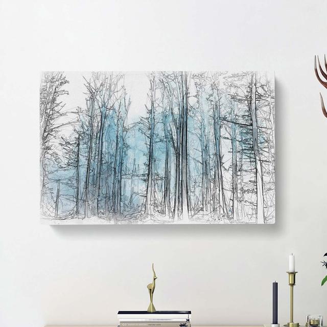 Forest in Frankfurt Germany in Abstract - Wrapped Canvas Graphic Art Print East Urban Home Size: 40cm H x 60cm W x 3cm D on Productcaster.