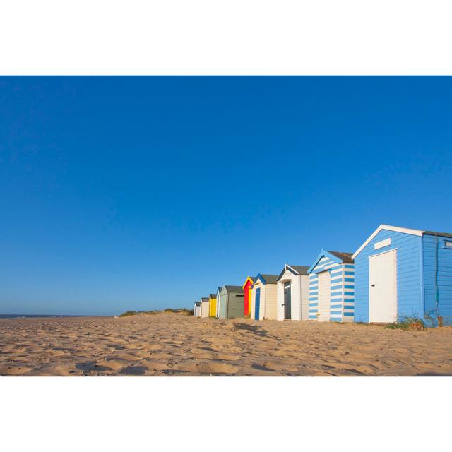 Colorful Beach Huts House of Hampton Size: 20cm H x 30cm W x 3.8cm D on Productcaster.