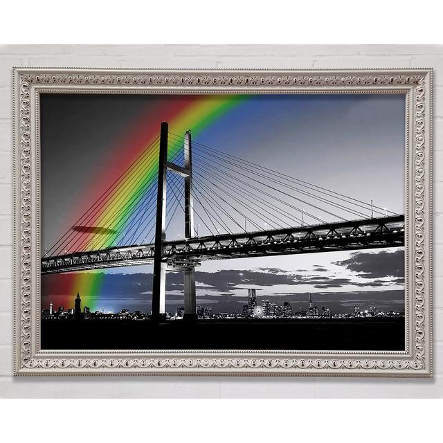 NYC Regenbogenbrücke B N W - Einzelne Bilderrahmen Kunstdrucke Bright Star Größe: 21 cm H x 29,7 cm B on Productcaster.