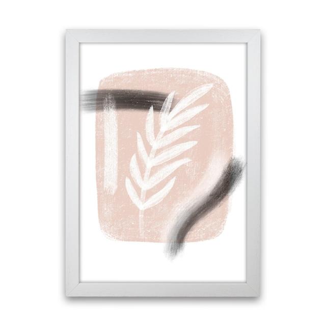 Dalia Chalk White Leaf by Pixy Paper - Graphic Art Rosalind Wheeler Format: White Framed, Size: 42cm H x 29.7cm W x 3cm D on Productcaster.