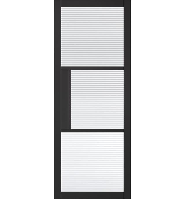 Tribeca 3L Reeded Glazed Internal Door LPD Doors Door Size: 1981mm H x 838mm W x 35mm D on Productcaster.