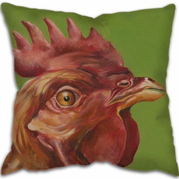 Cushion made of Faux Leather in Green by Happy Larry on Productcaster.