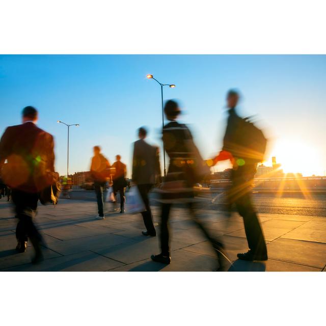 Blurred Business Commuters by Bim - No Frame Art Prints on Canvas 17 Stories Size: 30cm H x 46cm W on Productcaster.