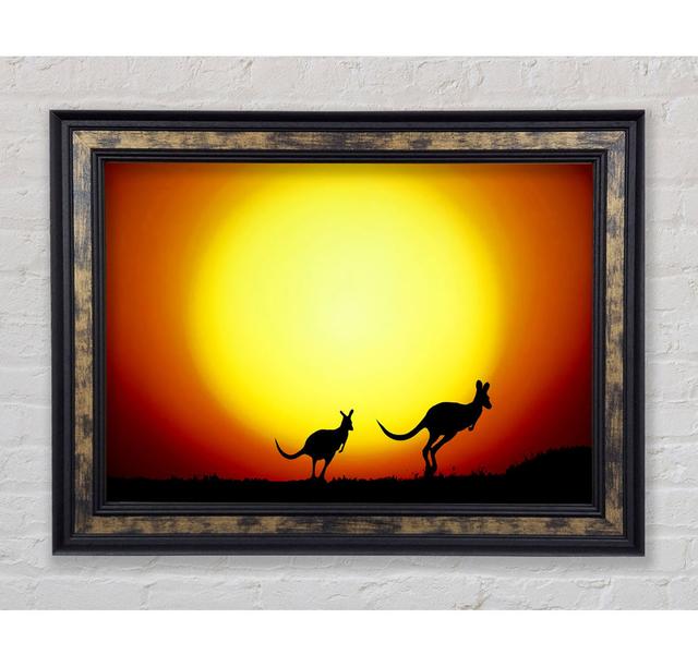 Kangaroos By Sunlight - Single Picture Frame Art Prints Bright Star Size: 59.7cm H x 84.1cm W x 8cm D on Productcaster.