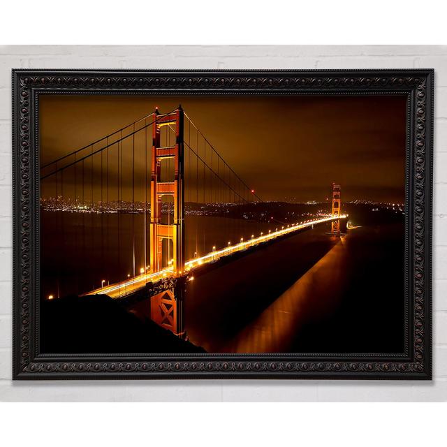 Silveren Gate Bridge Nights - Druck Ebern Designs Größe: 84,1 cm H x 118,9 cm B x 3 cm T on Productcaster.