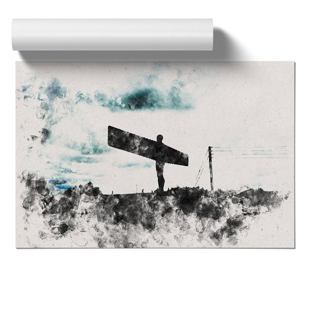 Angel Of The North In Newcastle Vol.3 - No Frame Print East Urban Home Size: 42cm H x 59cm W x 0.1cm D on Productcaster.