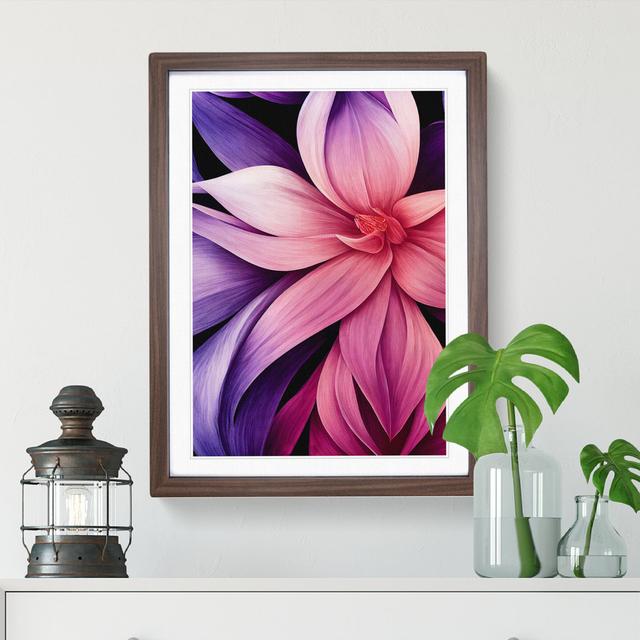 XV1022-4628X The Sublime Flower - Single Picture Frame Print Marlow Home Co. Size: 46cm H x 34cm W x 2cm D, Frame Colour: Walnut on Productcaster.