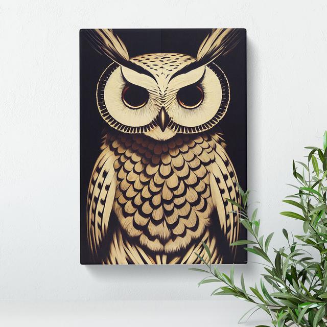 A Gorgeous Owl - Wrapped Canvas Graphic Art Alpen Home Size: 76cm H x 50cm W x 3cm D on Productcaster.