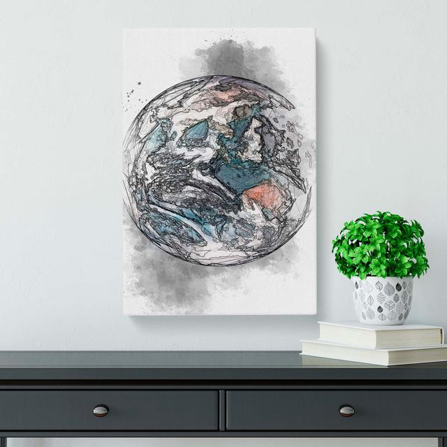 Planet Earth In Abstract East Urban Home Size: 30 x 20 Inch on Productcaster.