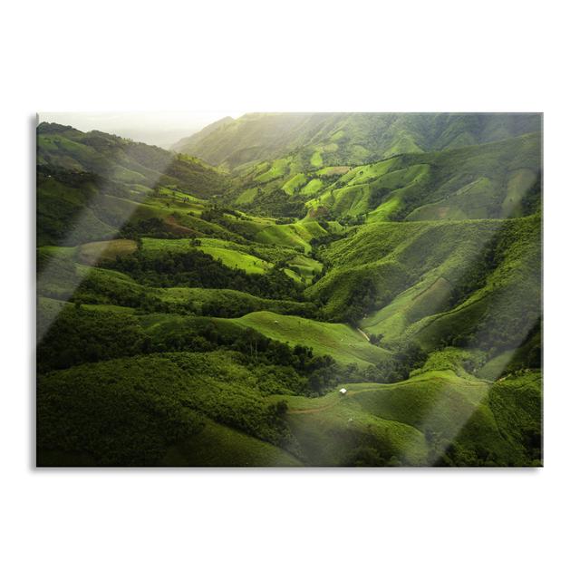 Green Mountain Landscape in Thailand - Unframed Photograph on Glass Union Rustic Size: 60cm H x 80cm W x 0.4cm D on Productcaster.