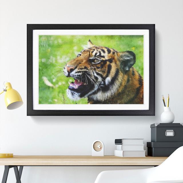 Tiger Vol.1 - Picture Frame Graphic Art East Urban Home Frame Option: Black, Size: 27cm H x 36cm W x 2cm D on Productcaster.