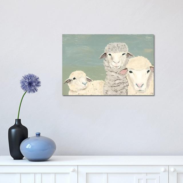 Bashful Sheep II by Jade Reynolds - Wrapped Canvas Painting Brambly Cottage Size: 30.48cm H x 45.72cm W x 1.91cm D on Productcaster.