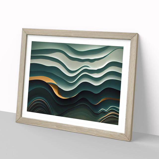 Flashy Modern Abstract - Picture Frame Graphic Art Metro Lane Size: 25cm H x 34cm W x 2cm D, Frame Colour: Oak on Productcaster.