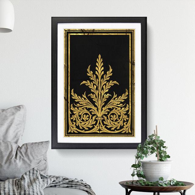 Golden Foil Relief - Picture Frame Graphic Art East Urban Home Frame Option: Black Framed, Size: 65cm H x 48cm W x 2cm D on Productcaster.