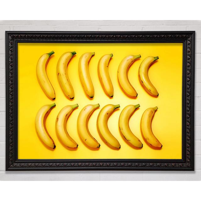 Banana Line-Up Framed Print Bright Star Size: 100cm H x 141.4cm W x 3cm D on Productcaster.