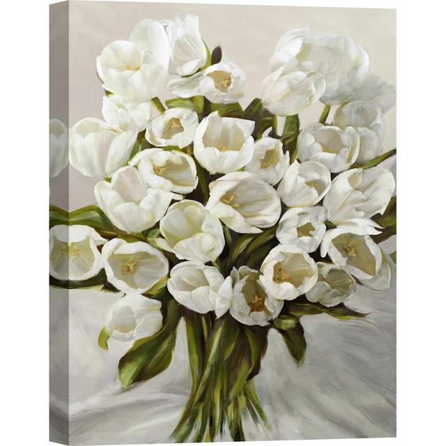 Leinwandbild Bouquet of White Tulips von Leonardo Sanna Maison Alouette Größe: 60 cm H x 40 cm B x 4 cm T on Productcaster.