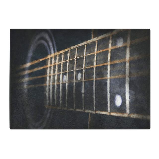 Tempered Glass Strings of the Guitar Chopping Board East Urban Home Size: 20 cm x 28.5 cm on Productcaster.