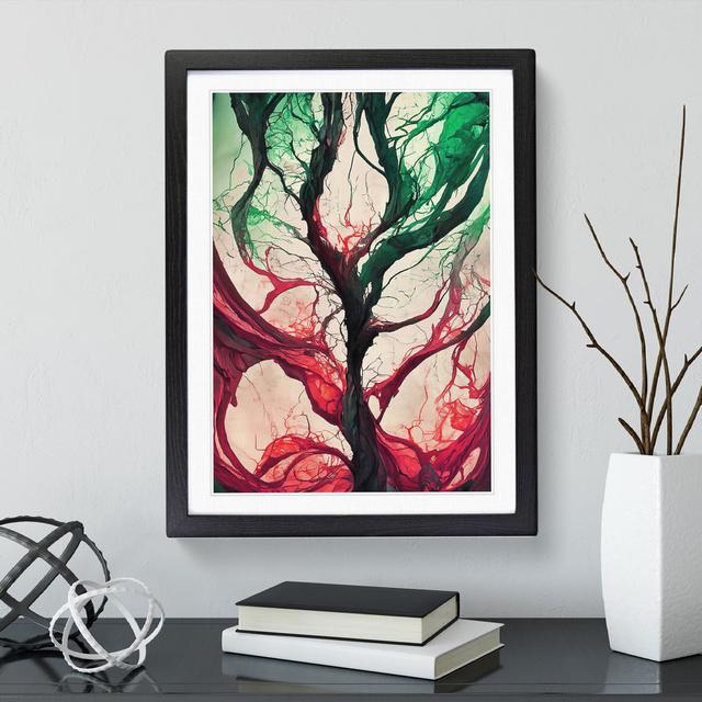 Abstract Tree Branches No.5 - Picture Frame Painting Metro Lane Size: 34cm H x 25cm W x 2cm D, Frame Colour: Black on Productcaster.