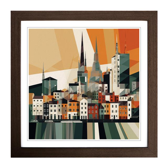 City Of Cork Constructivism No.1 - Single Picture Frame Print on Wood Marlow Home Co. Frame Colour: Walnut on Productcaster.