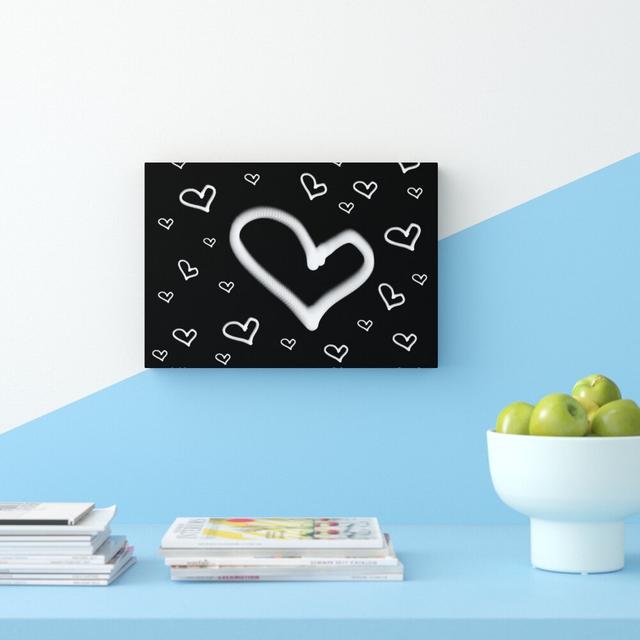 Love Hearts - Wrapped Canvas Graphic Art Print East Urban Home Size: 35.6 cm H x 50.8 cm W x 4.4 cm D on Productcaster.