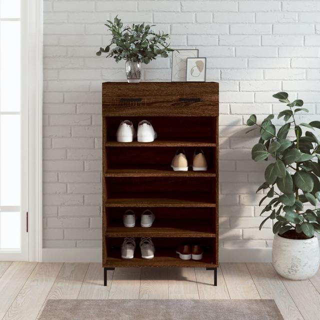 10 Pair Shoe Storage Cabinet Brayden Studio Finish: Brown Oak on Productcaster.