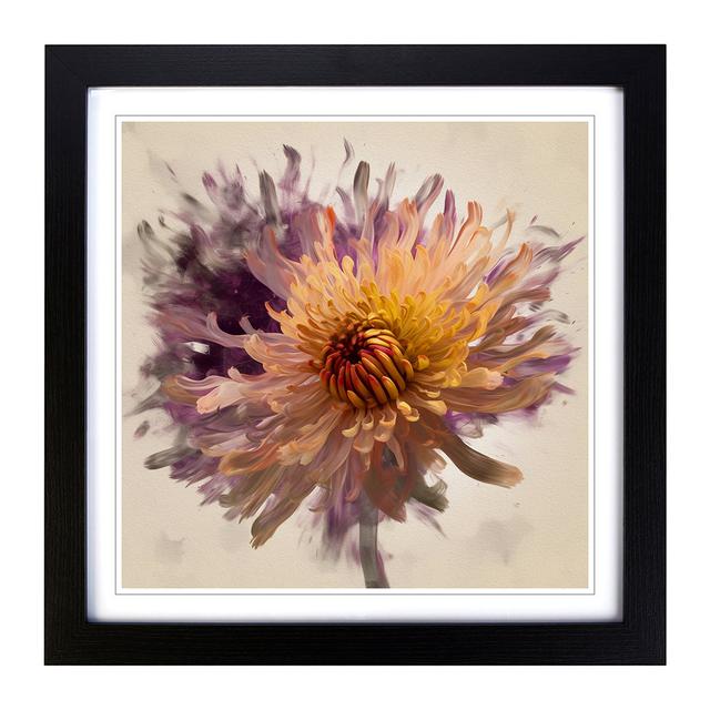 Chrysanthemum Gestural Art No.2 - Single Picture Frame Print on Wood Marlow Home Co. Format: Black on Productcaster.