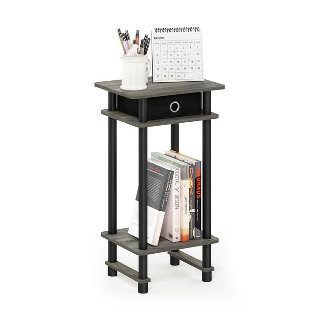 Chrisley Side Table 17 Stories Set Of: Set of 1, Colour: French Oak Grey/Black/Black on Productcaster.