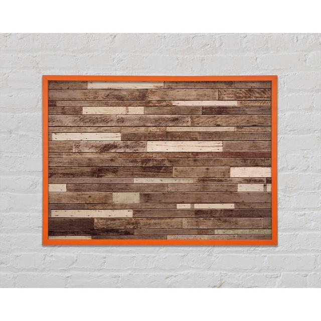 Planks Of Horizontal Wood Framed Print Union Rustic Size: 21cm H x 29.7cm W x 2cm D on Productcaster.