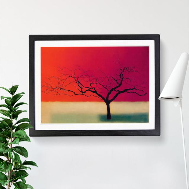 A Peaceful Tree - Picture Frame Graphic Art 17 Stories Size: 34cm H x 46cm W x 2cm D, Frame Colour: Black Framed on Productcaster.