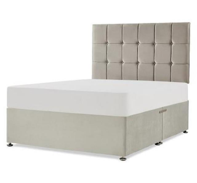 Bricker Upholstered Headboard Marlow Home Co. Size: Single (3'), Colour: Silver on Productcaster.