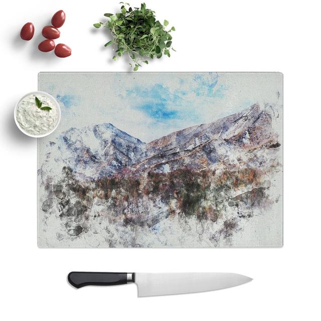 Mountain View Vol.7 Watercolour Chopping Board East Urban Home Size: 20cm W x 28.5cm L on Productcaster.